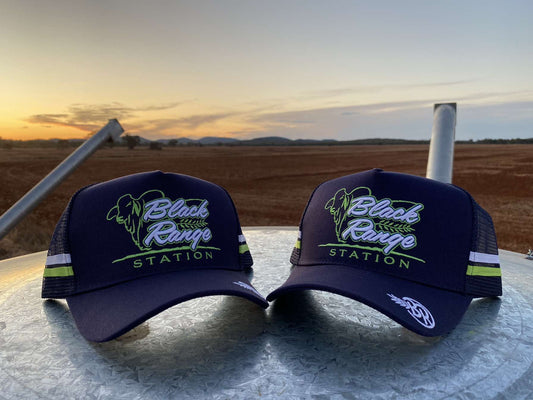 Trucker Cap - Navy / Lime green